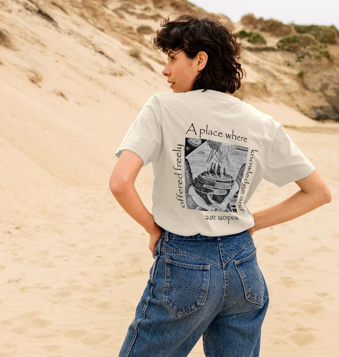 Womens Organic Cotton' Dreams of the Future' Tee