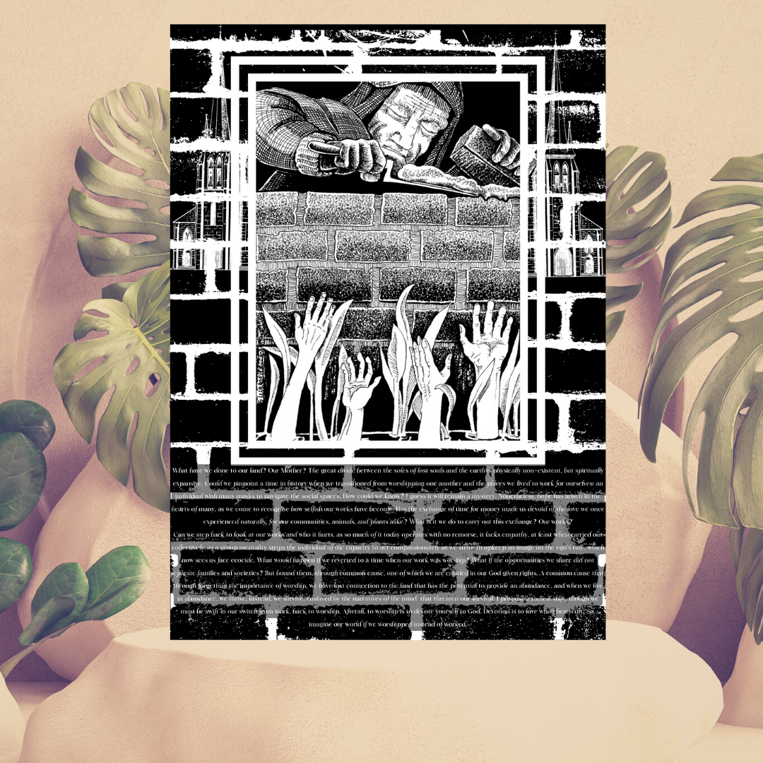 Work to Worship Full Poem Print