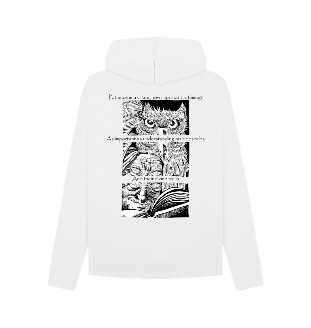 Women's 'Patience is a Virtue' Organic Cotton Relaxed Fit Hoodie
