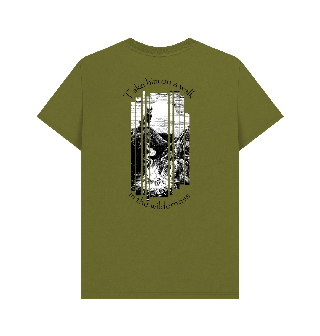 Moss Green Printed T-shirt