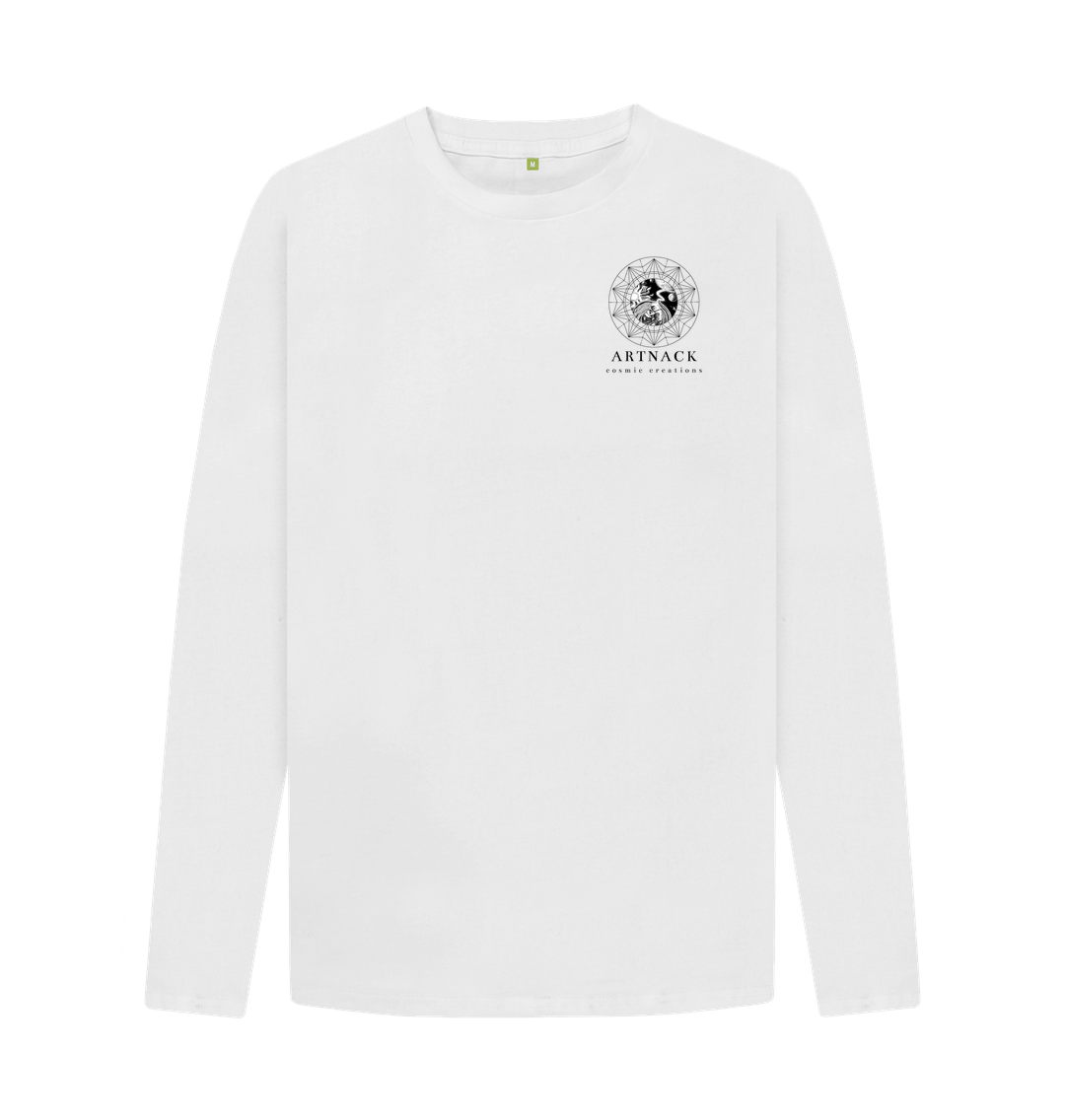 White The Ego Dissolves Long Sleeve Tee