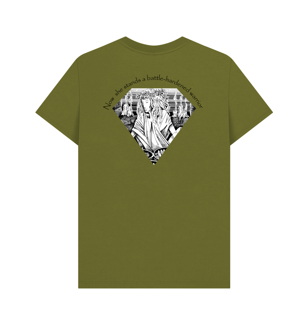 Moss Green Printed T-shirt