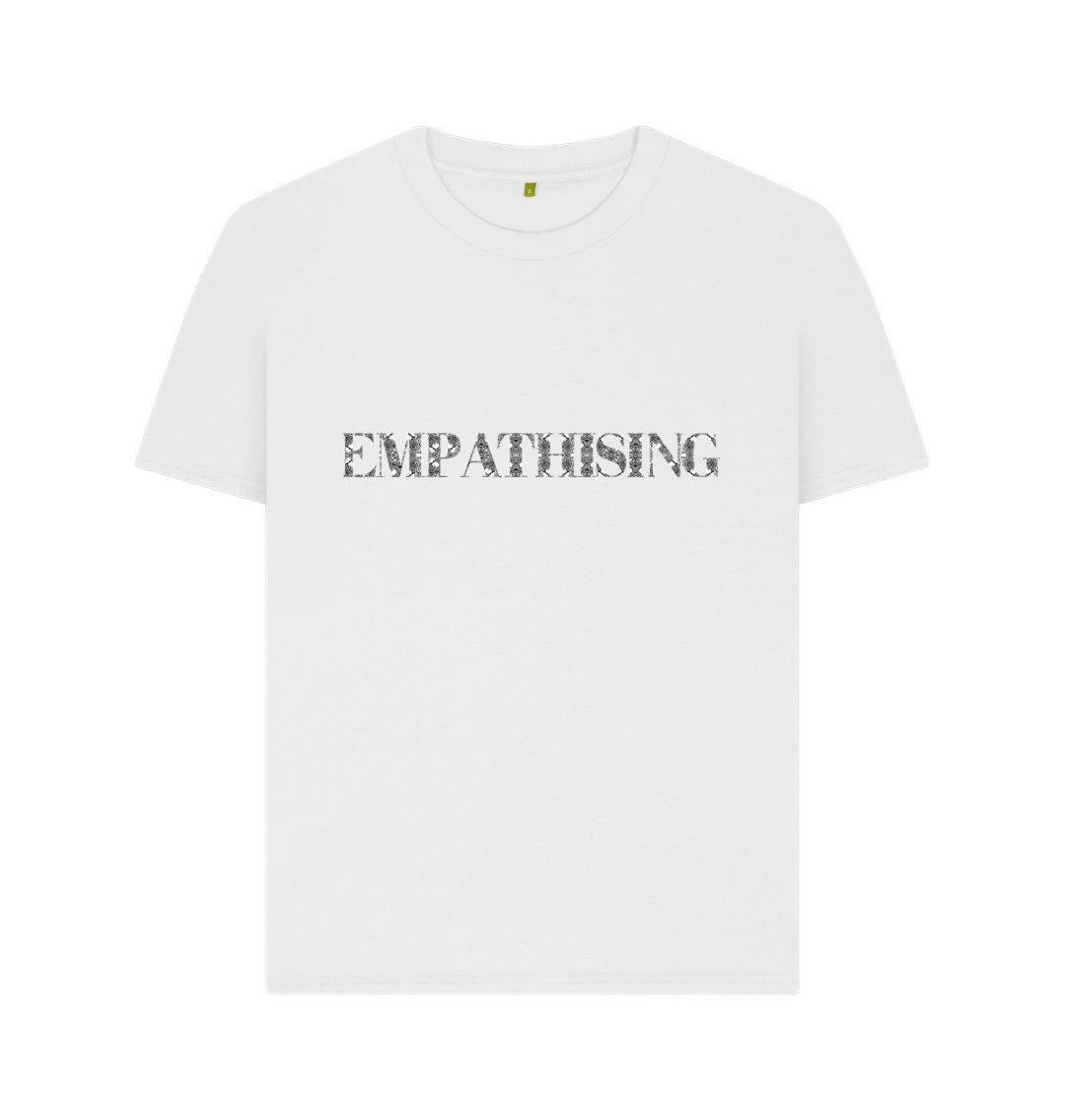 White Empathising Womens T-shirt