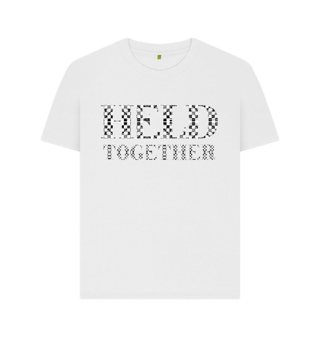 White Held Together Womens T-shirt